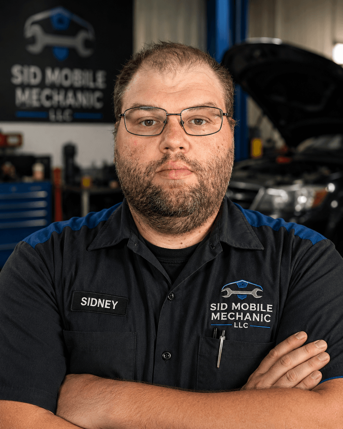 Portrait of Sidney Impastato, founder and sole owner of Sid Mobile Mechanic LLC